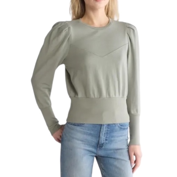 AG Adriano Goldschmied puffsleeve yoke sweatshirt.** Sz XL** - Picture 1 of 16